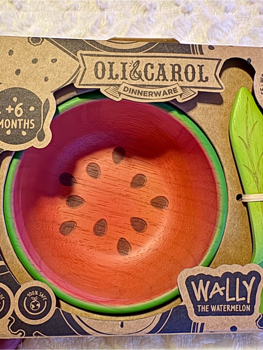 Wally the Watermelon Kids Bowl - Red & Green